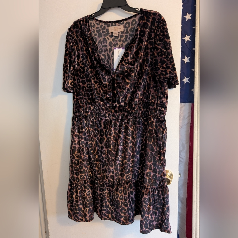 French Connection Animal Print Dress Size XXL